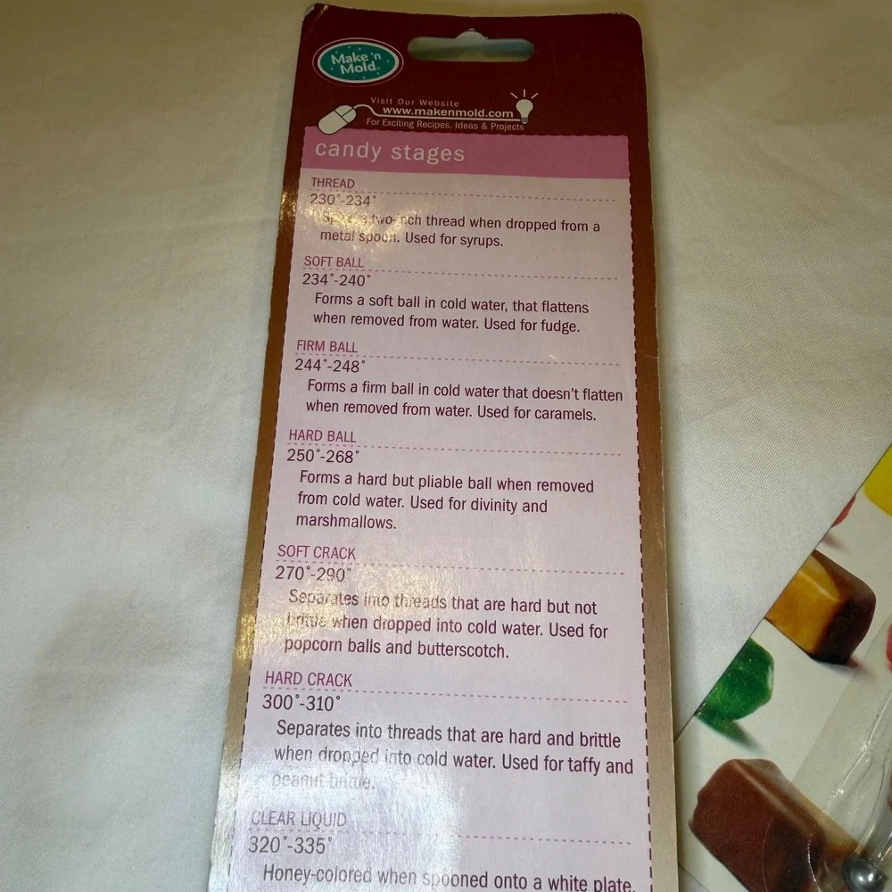 Make n Mold Candy Thermometer Lot of 2 Glass with Pan Clip 400F 5620-Thermometer